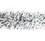 LEDgen HP-GARST-WH/SLV-04 4" White and Silver Mylar Stuffed Garland