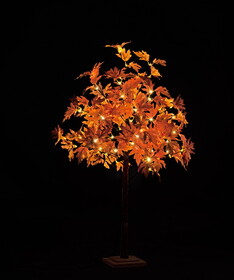 LEDgen LED-LLMPL-04-RE 4' Red Maple Tree with Warm White LEDS