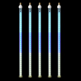LEDgen LED-SFTUBE-BLPW-24-5PK 5 Pack 24" LED Blue-Pure White Snowfall Strobe Tube Light