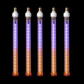 LEDgen LED-SFTUBE-PUOR-12-5PK 5 Pack 12" Purple and Orange LED Snowfall Tube
