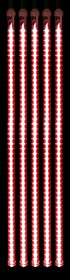 LEDgen LED-SFTUBE-RE-36-5PK 5 Pack 36" Red Snowfall Tubes