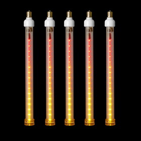 LEDgen LED-SFTUBE-ROY-12-5PK 5 Pack 12" Red-Orange-Yellow LED Strobe Snowfall Tube