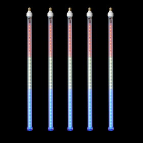LEDgen LED-SFTUBE-RWB-24-5PK 5 Pack 24" Red-Pure White-Blue LED Strobe Snowfall Tube