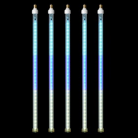 LEDgen LED-SFTUBE-TBPW-24-5PK 5 Pack 12'' Teal-Blue-Pure-White LED Snowfall Tube