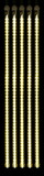 LEDgen LED-SFTUBE-YE-36-5PK 5 Pack 36'' Yellow LED Snowfall Strobe Tube Light