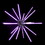 LEDgen LED-STB-30-PU 30" Animated Purple LED Starburst