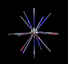 Winterland LED-STB-30-RE-PW-BL 30" Animated Red, Pure White & Blue LED Star Burst