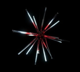 Winterland LED-STB-30-RE-PW 30" Animated Red & Pure White LED Star Burst