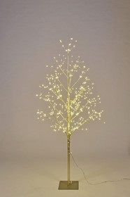 LEDgen LED-TR04-LWW 4' Gold Branch Tree Warm White LEDs