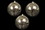 LEDgen ORN-04-MIRROR-3PK 3 Pack 4" Mirrored Ball Ornament