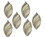LEDgen ORN-06-GOSV-6PK 6 Pack 6" Gold and Silver Teardrop Ornament, Treasure Collection