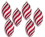 LEDgen ORN-06-RESV-6PK 6 Pack 6" Red and Silver Teardrop Ornament, Traditional Collection