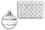 LEDgen ORN-24PK-LN-SV 24 Pack Silver and White Ball Ornaments with Line Design