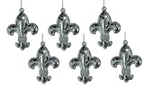 LEDgen ORN-6PK-FLEUR-SLV Silver Fleur Ornaments 6 Pack