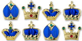 LEDgen ORN-8PK-CRN-BL 8 Pack Blue Crown Ornaments