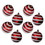 LEDgen ORN-8PK-LN-RE 8 Pack Red Ball Ornament with Lines