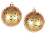 LEDgen ORN-BALL-120-GO-2PK 2 Pack 120MM Gold Ornament Ball with Gold Glitter Design