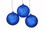 LEDgen ORN-BLKG-140-BL-3PK 3 Pack 140mm 5.5" Blue Glitter Ball Ornament with Wire