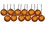 LEDgen ORN-BLKG-60-OR-12PK 12 Pack 60mm 2.5" Glitter Orange Ball Ornament with Wire