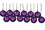 LEDgen ORN-BLKG-60-PU-12PK 12 Pack 60mm 2.5" Glitter Purple Ball Ornament with Wire