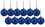 LEDgen ORN-BLKM-100-BL-12PK 12 Pack 100mm 4" Blue Matte Ball Ornament with Wire