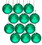 LEDgen ORN-BLKM-100-FGR-UV 12 Pack 100mm 4" Matte Forest Green Ball Ornament with Wire and UV Coating