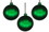 LEDgen ORN-BLKM-140-GR-3PK 3 Pack 140mm 5.5" Green Matte Ball Ornament with Wire and UV Coating