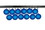 LEDgen ORN-BLKM-80-BL-12PK 12 Pack 80mm 3" Matte Blue Ball Ornament UV Coated with Wire