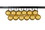 LEDgen ORN-BLKM-80-GO-12PK 12 Pack 80mm 3" Matte Gold Ball Ornament UV Coated with Wire