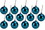 LEDgen ORN-BLKS-100-FGR-UV 12 Pack 100mm 4" Shiny Forest Green Ball Ornament with Wire and UV Coating