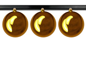 LEDgen ORN-BLKS-140-GO-3PK 3 Pack 140mm 5.5" Shiny Gold Ball Ornament with Wire and UV Coating