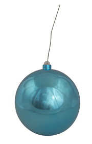 LEDgen ORN-BLKS-250-AQ-W 10" Shiny Aqua 250mm Ball Ornament UV Coated