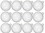 LEDgen ORN-BLKS-60-WH-12PK 12 Pack 60mm 2.5" Shiny White Ball Ornament with Wire and UV Coating