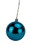 LEDgen ORN-BLKS-70-AQ-12PK 12 Pack 70mm 2.75" Shiny Aqua Ball Ornament with Wire and UV Coating