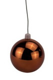 LEDgen ORN-BLKS-70-BR-12PK 12 Pack 70mm 2.75 Shiny Brown Ornament with Wire and UV Coating