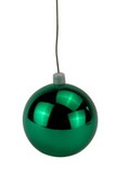 LEDgen ORN-BLKS-70-GR-12PK 12 Pack 70mm 2.75 Shiny Green Ornament with Wire and UV Coating