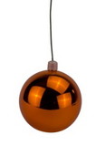 LEDgen ORN-BLKS-70-OR-12PK 12 Pack 70mm 2.75 Shiny Orange Ornament with Wire and UV Coating