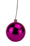 LEDgen ORN-BLKS-70-PI-12PK 12 Pack 70mm 2.75 Shiny Pink Ornament with Wire and UV Coating