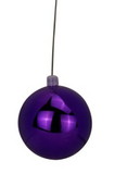 LEDgen ORN-BLKS-70-PU-12PK 12 Pack 70mm 2.75 Shiny Purple Ornament with Wire and UV Coating