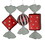 LEDgen ORN-CDY-08-AST-3PK 3 PACK RED & WHITE CANDY ORNAMENTS