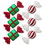 LEDgen ORN-CDY-6PK-FLAT 6 Pack 7" Candy Ornaments Red White and Green