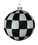 LEDgen ORN-CHKR-BALL-80-MOD 4 Pack 80mm White & Black Checker Ball Ornaments