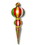 LEDgen ORN-OVS-53-GRGS 53" Oversized Green, Red, Gold and Silver Finial Ornament