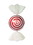 LEDgen ORN-OVS-CDY-37-SWL-RW 37" Red and White Swirl Peppermint Candy Ornament