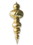 LEDgen ORN-OVS-FIN-36-GO 36" Large Gold Finial Ornament with Gold Glittered Stripes