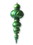LEDgen ORN-OVS-FIN-36-GR 36" Large Green Finial Ornament with Green Glittered Stripes