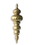 LEDgen ORN-OVS-FIN-43-GO 43" Large Gold Finial Ornament with Gold Glittered Stripes