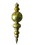 LEDgen ORN-OVS-FIN-60-GO 60" Jumbo Gold Finial Ornament with Gold Glittered Stripes