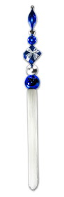 LEDgen ORN-OVS-FIN-67-BLSLV 67" Dangle Blue and Silver Ornament