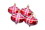LEDgen ORN-STRP-ON-100-CDY 100MM RED, FUCHSIA & WHITE STRIPE ORNAMENT